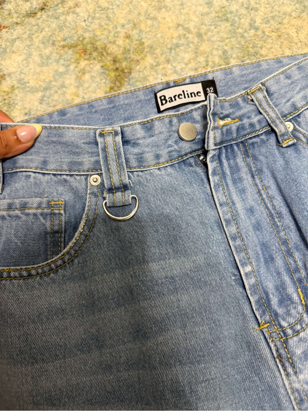 Bareline Light Wash Denim Jeans — Light Blue